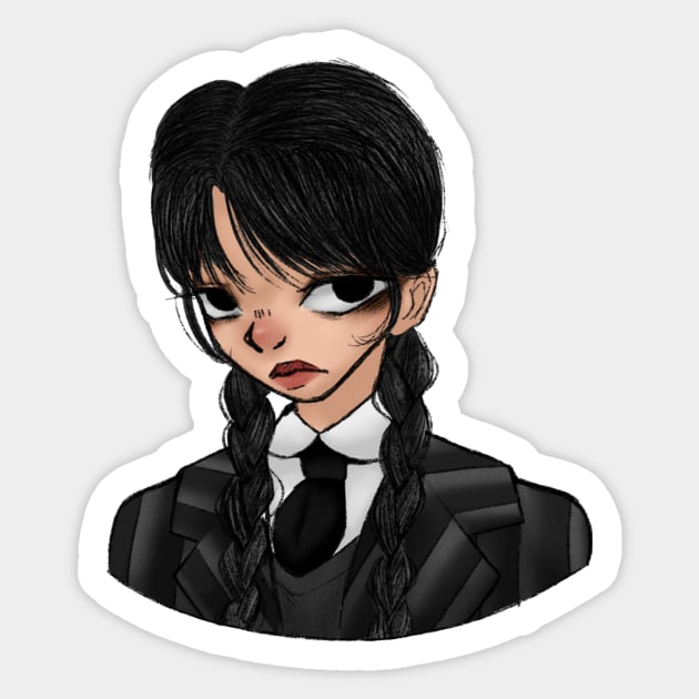 Wednesday Addams Netflix Sticker by Skiadrum